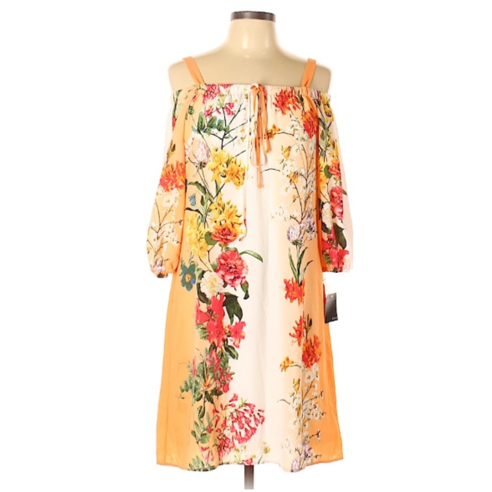 Gabby Skye Garden Party Cold Shoulder Dress